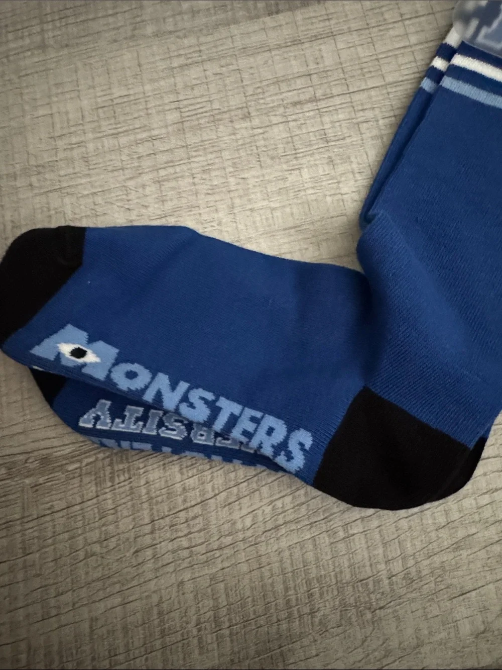 Disney Blue & Black Monsters University Crew Socks